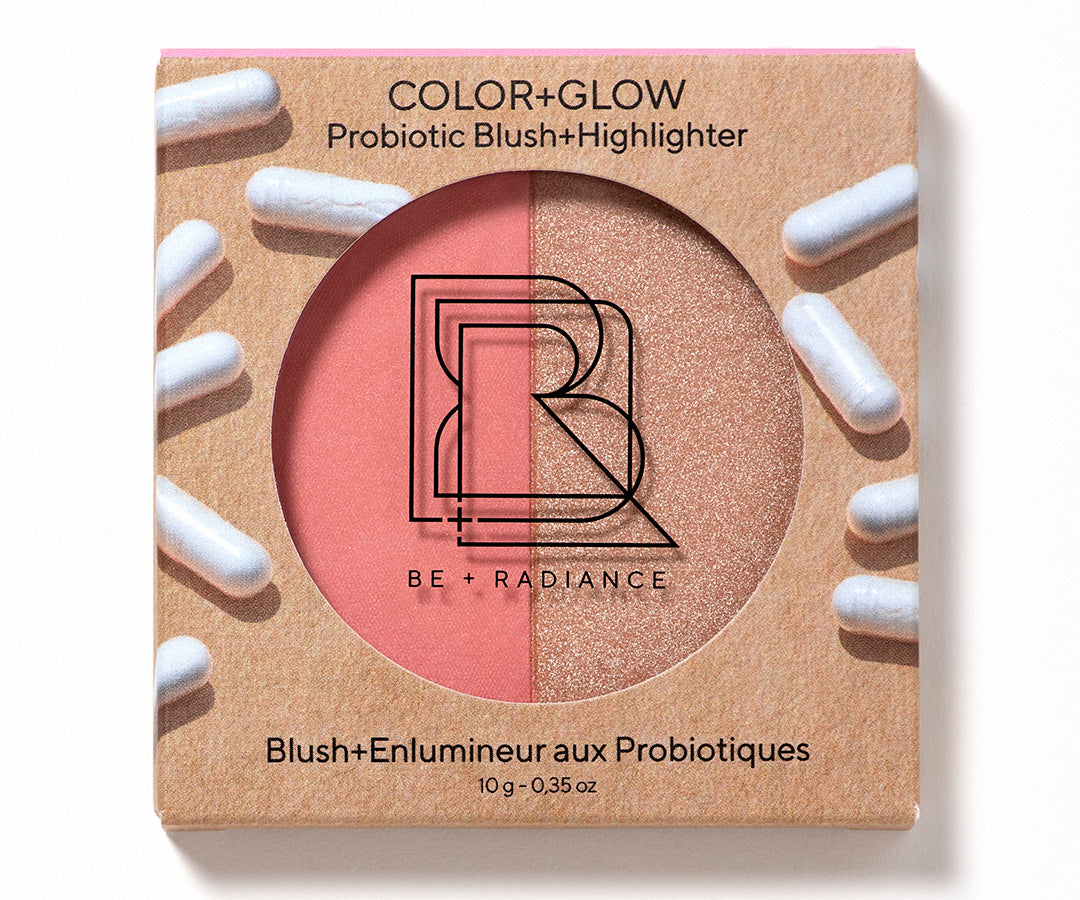 COLOR+GLOW Duo Blush+Highlighter mit Probiotika 01